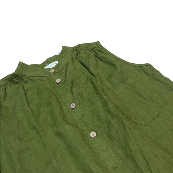 Linenfairytales Freya Linen Tunic Women’s size Medium in Olive Green - Picture 3 of 5